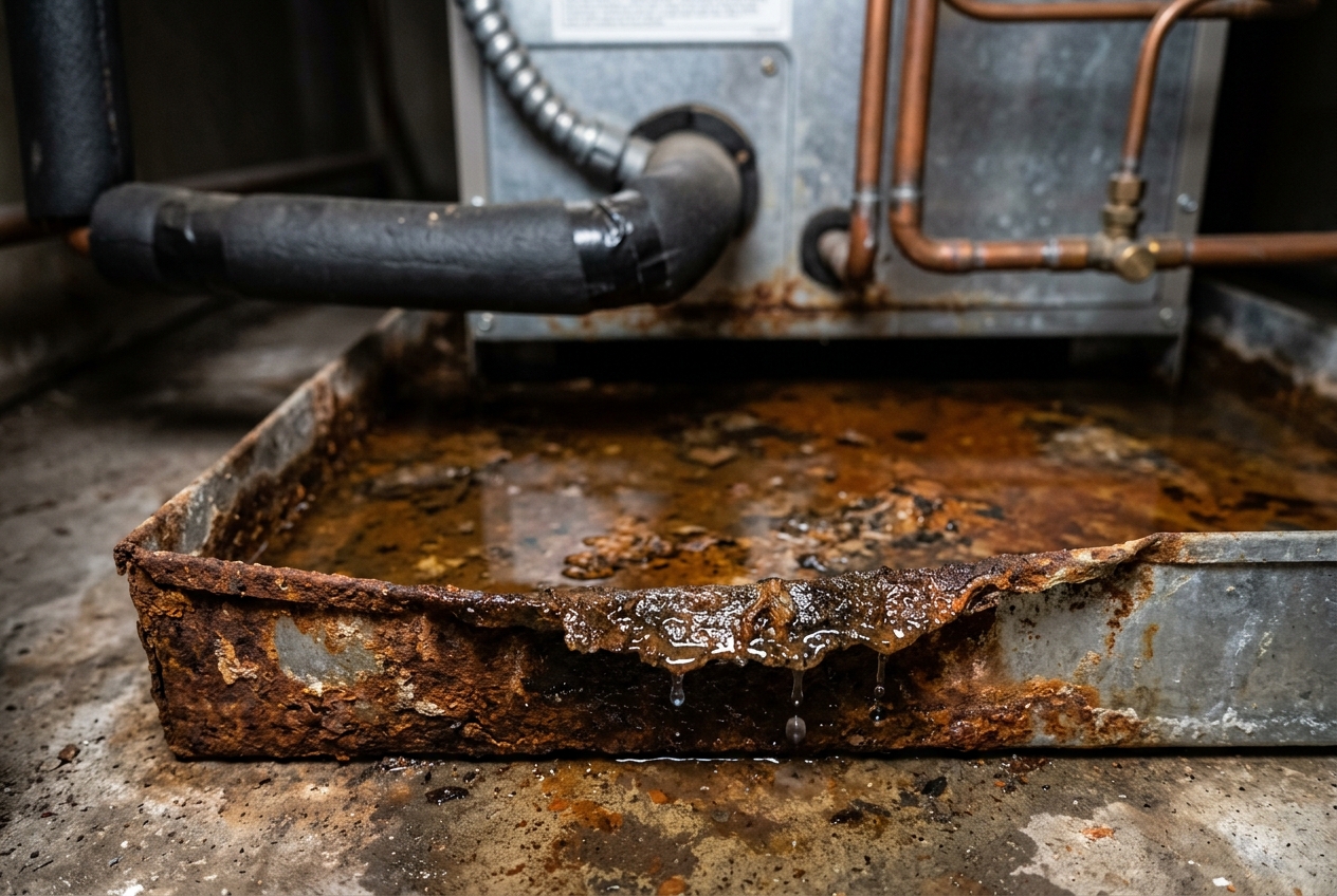 Clogged Drain Line